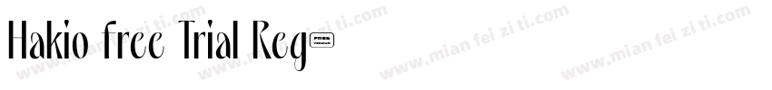 Hakio Free Trial Reg字体转换